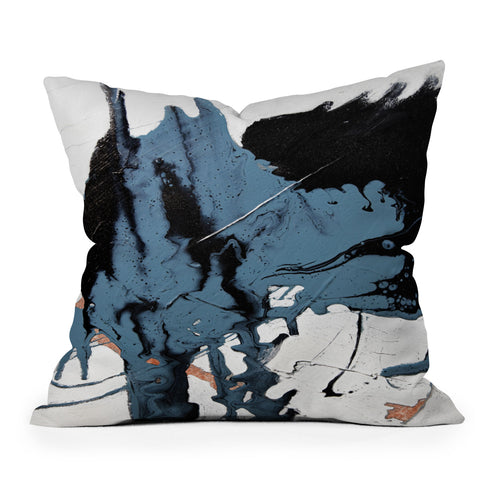 Alyssa Hamilton Art Black Diamond A minimal abstract Throw Pillow