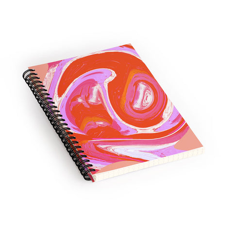 Alyssa Hamilton Art Deja Vu Vibrant Digital Painting Spiral Notebook