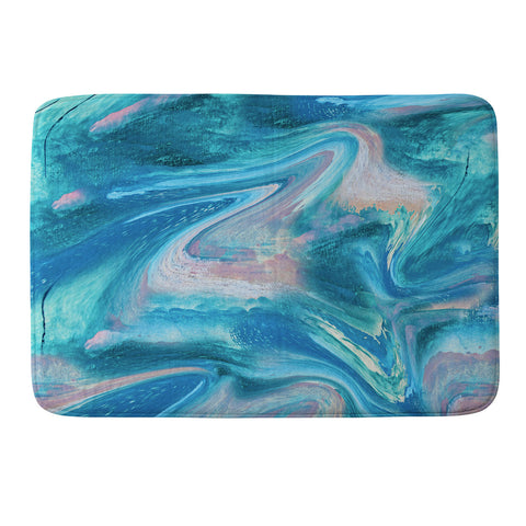 Alyssa Hamilton Art Gemstone 1 a melted abstract watercolor Memory Foam Bath Mat