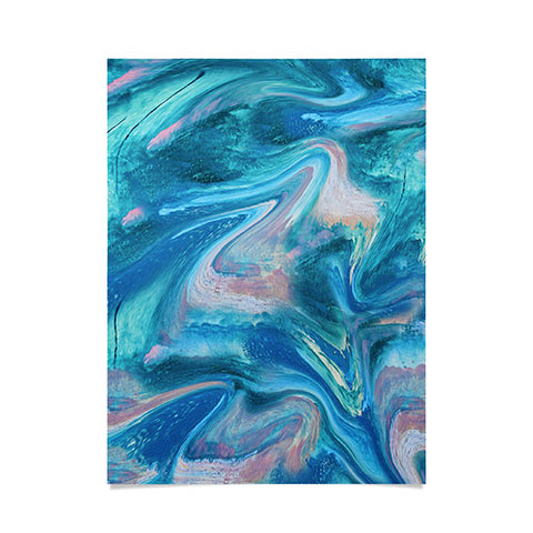 Alyssa Hamilton Art Gemstone 1 a melted abstract watercolor Poster
