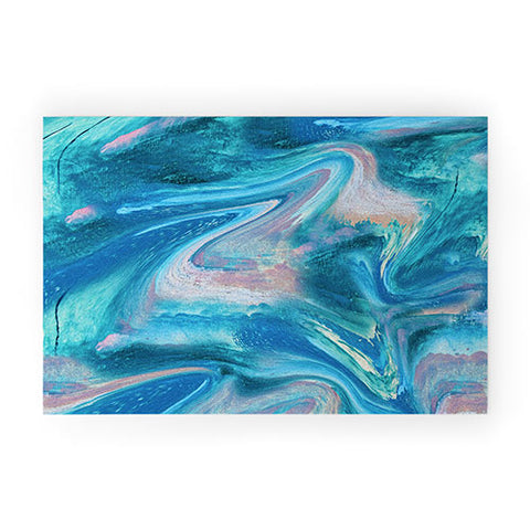 Alyssa Hamilton Art Gemstone 1 a melted abstract watercolor Welcome Mat