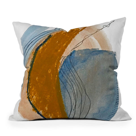 Alyssa Hamilton Art Gentle Breeze a minimal abstract Outdoor Throw Pillow