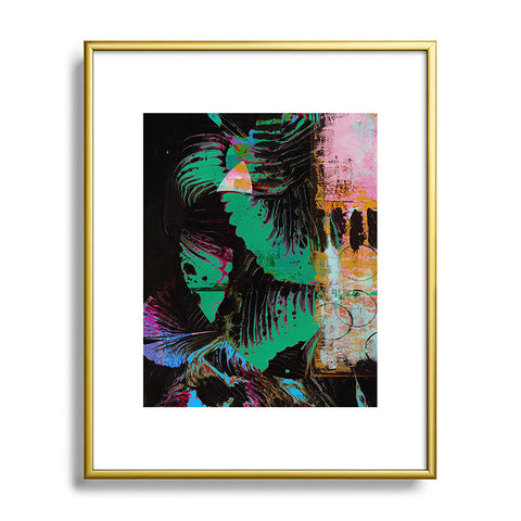 Alyssa Hamilton Art Night Vision A vibrant neon painting Metal Framed Art Print