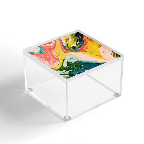 Alyssa Hamilton Art Revival A colorful retro painting Acrylic Box
