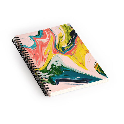 Alyssa Hamilton Art Revival A colorful retro painting Spiral Notebook