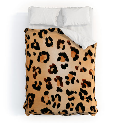 Amy Sia Animal Leopard Brown Duvet Cover