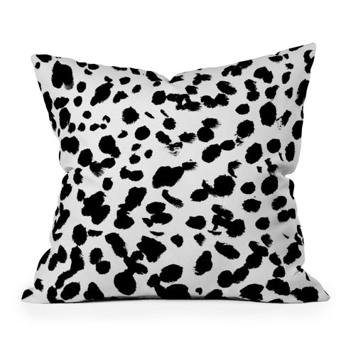 Amy Sia Animal Spot Black and White Outdoor Throw Pillow