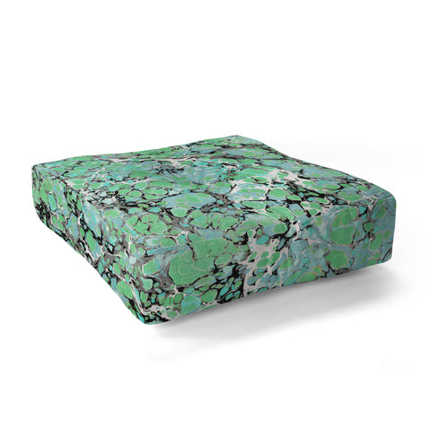 Amy Sia Marble Bubble Mint Floor Pillow Square