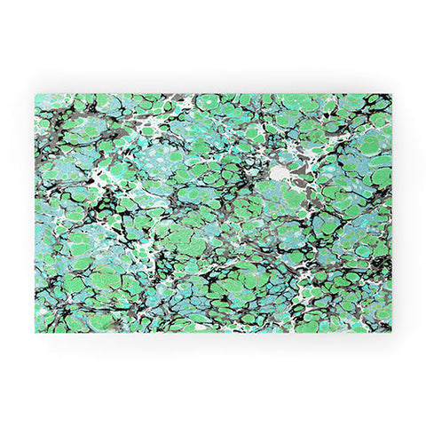 Amy Sia Marble Bubble Mint Welcome Mat