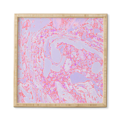 Amy Sia Marble Coral Pink Framed Wall Art