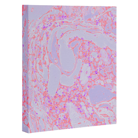 Amy Sia Marble Coral Pink Art Canvas