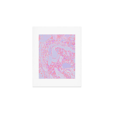 Amy Sia Marble Coral Pink Art Print