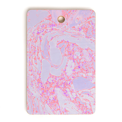 Amy Sia Marble Coral Pink Cutting Board Rectangle