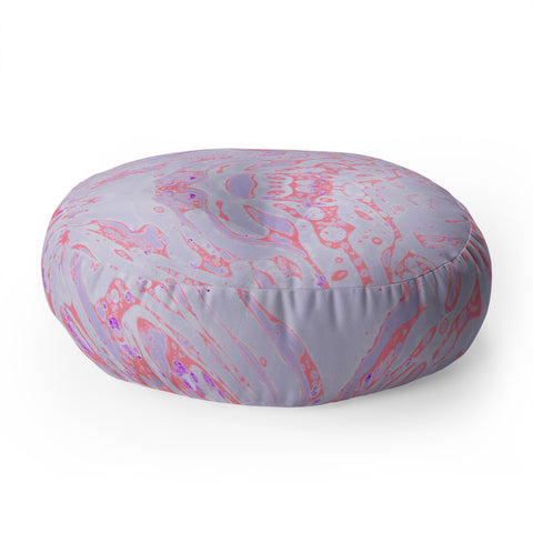 Amy Sia Marble Coral Pink Floor Pillow Round