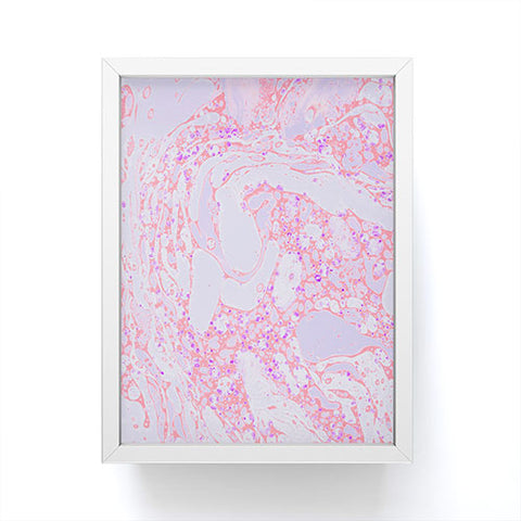 Amy Sia Marble Coral Pink Framed Mini Art Print