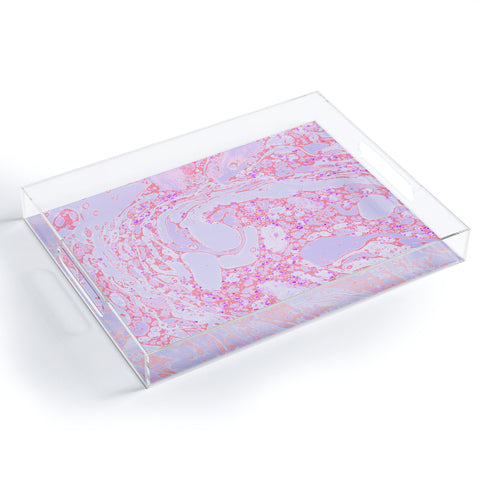 Amy Sia Marble Coral Pink Acrylic Tray