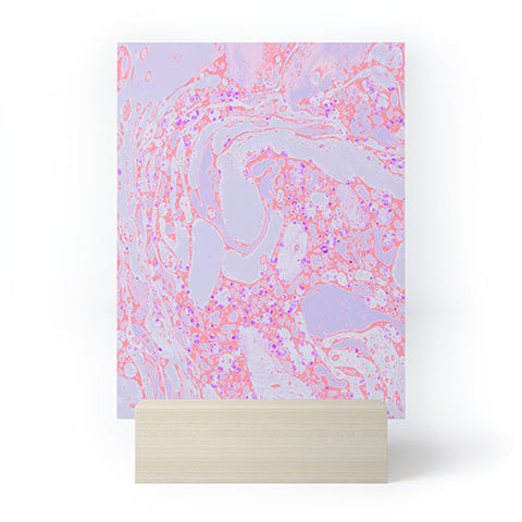 Amy Sia Marble Coral Pink Mini Art Print