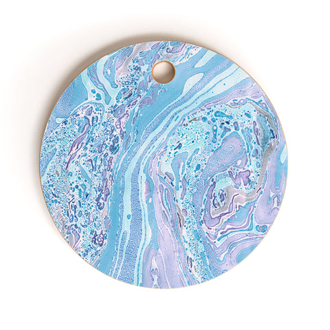 Amy Sia Marble Pale Blue Cutting Board Round