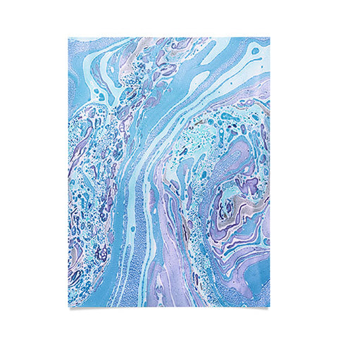 Amy Sia Marble Pale Blue Poster