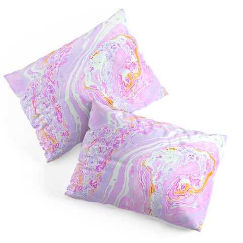 Amy Sia Marble Pastel Pink Pillow Shams