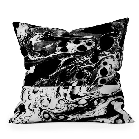 Amy Sia Marble Reverse Outdoor Throw Pillow