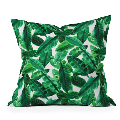 Amy Sia Palm Green Outdoor Throw Pillow