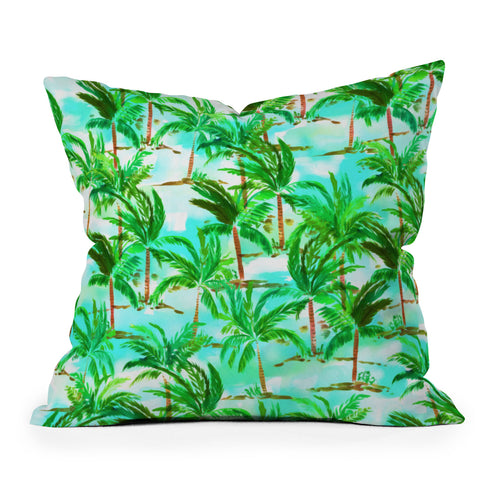 Amy Sia Palm Tree Outdoor Throw Pillow