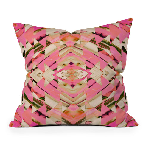 Amy Sia Paros Pink Outdoor Throw Pillow