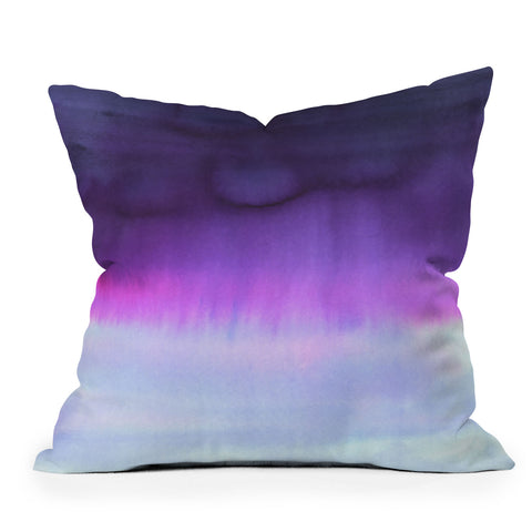 Amy Sia Squall Purple Outdoor Throw Pillow