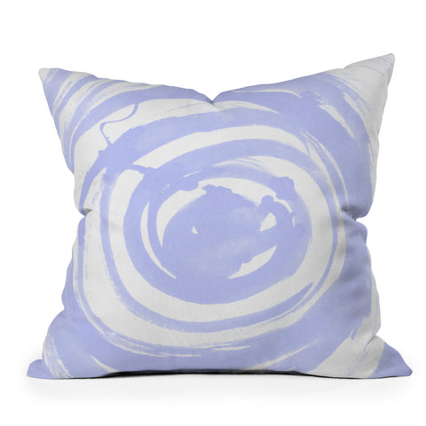 Amy Sia Swirl Pale Blue Outdoor Throw Pillow
