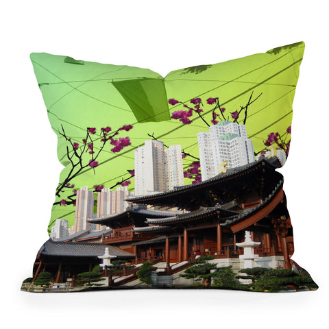 Amy Smith China Two Outdoor Throw Pillow