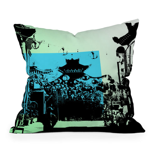 Amy Smith Chinatown Outdoor Throw Pillow