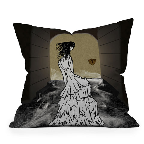 Amy Smith Dress In Tunnel Outdoor Throw Pillow