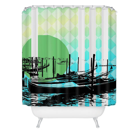 Amy Smith Gondolas 13 Shower Curtain
