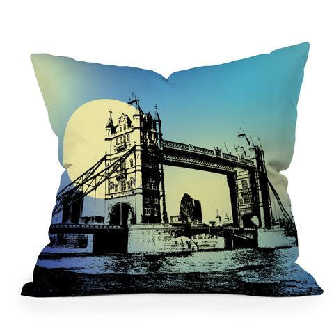 Amy Smith London Bridge Outdoor Throw Pillow