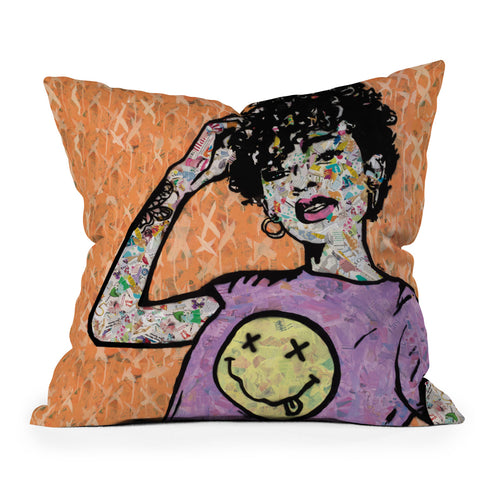 Amy Smith Nevermind Outdoor Throw Pillow