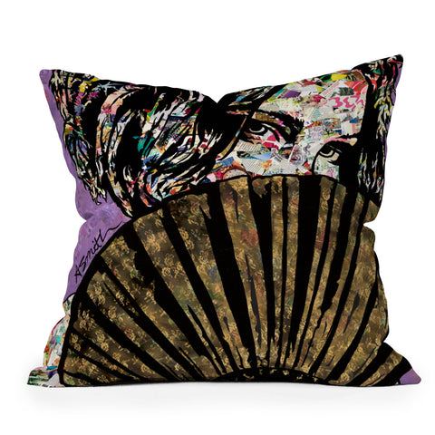 Amy Smith Playing Coy Outdoor Throw Pillow