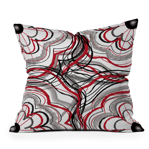 Amy Smith Red 1 Outdoor Throw Pillow