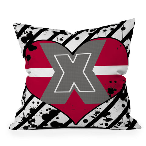 Amy Smith Red Heart Outdoor Throw Pillow