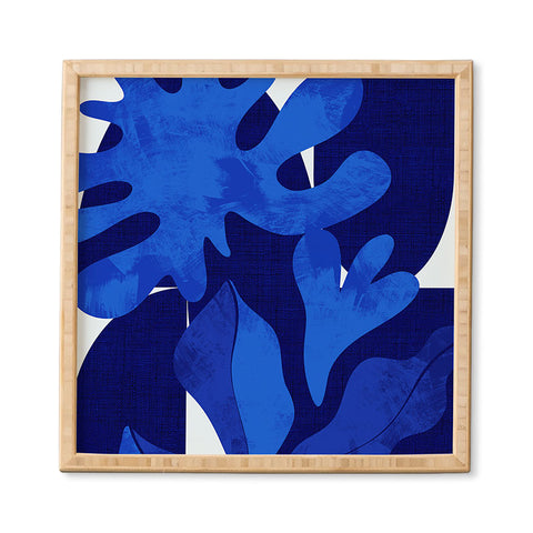 Ana Rut Bre Fine Art geometric shapes in blue Framed Wall Art
