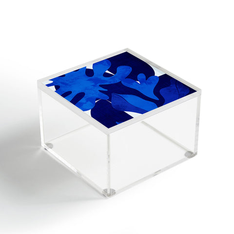 Ana Rut Bre Fine Art geometric shapes in blue Acrylic Box