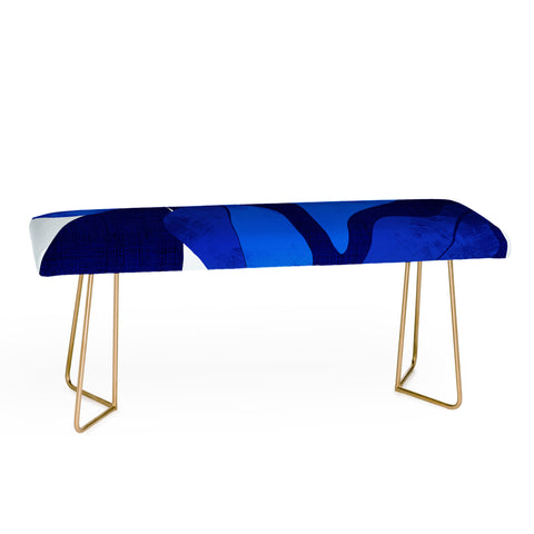 Ana Rut Bre Fine Art geometric shapes in blue Bench
