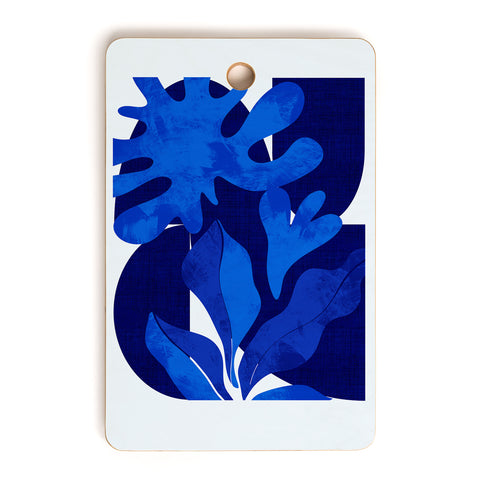 Ana Rut Bre Fine Art geometric shapes in blue Cutting Board Rectangle