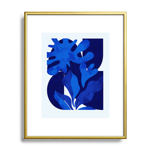 Ana Rut Bre Fine Art geometric shapes in blue Metal Framed Art Print