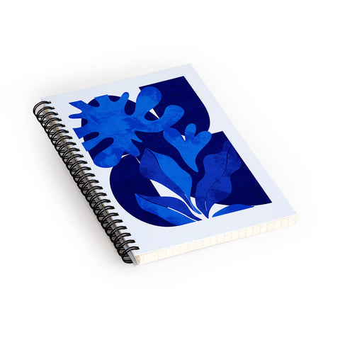 Ana Rut Bre Fine Art geometric shapes in blue Spiral Notebook