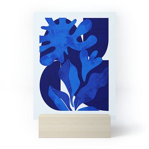 Ana Rut Bre Fine Art geometric shapes in blue Mini Art Print