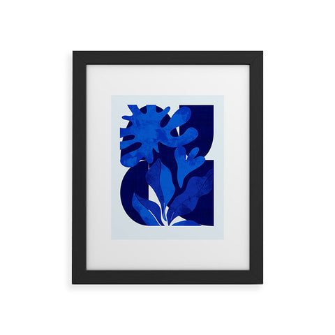 Ana Rut Bre Fine Art geometric shapes in blue Framed Art Print