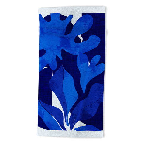 Ana Rut Bre Fine Art geometric shapes in blue Beach Towel