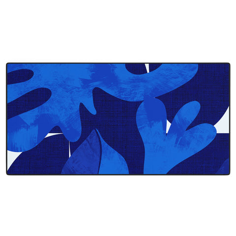 Ana Rut Bre Fine Art geometric shapes in blue Desk Mat