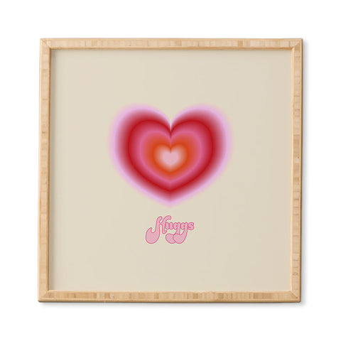 Ana Rut Bre Fine Art pink love heart I Framed Wall Art